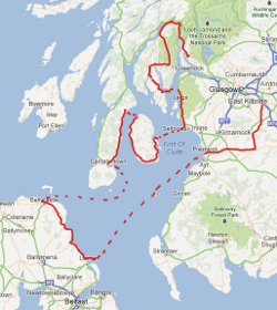 map of charity cycle 2013